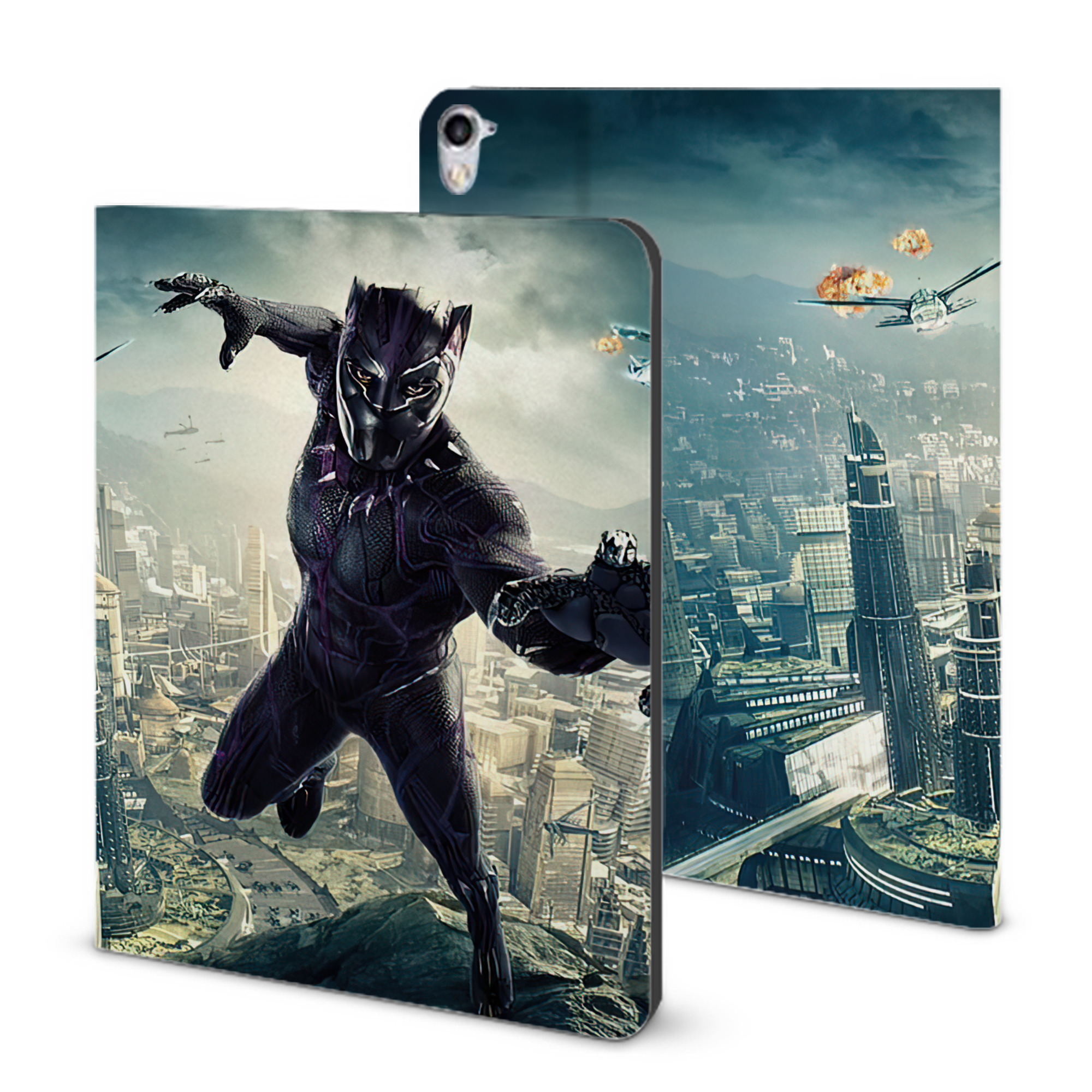 （画像用） アベンジャーズ The Avengers IPad ケース ブック型 PUレザー TPU 耐衝撃 軽量 薄型 ペン収納なし 全面保護 IPad 各モデル対応